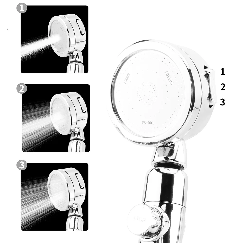 Multi-Function Filter Shower Head Stop Button Multi-Function Sprayer Electric Water-Saving Bathroom Accessories