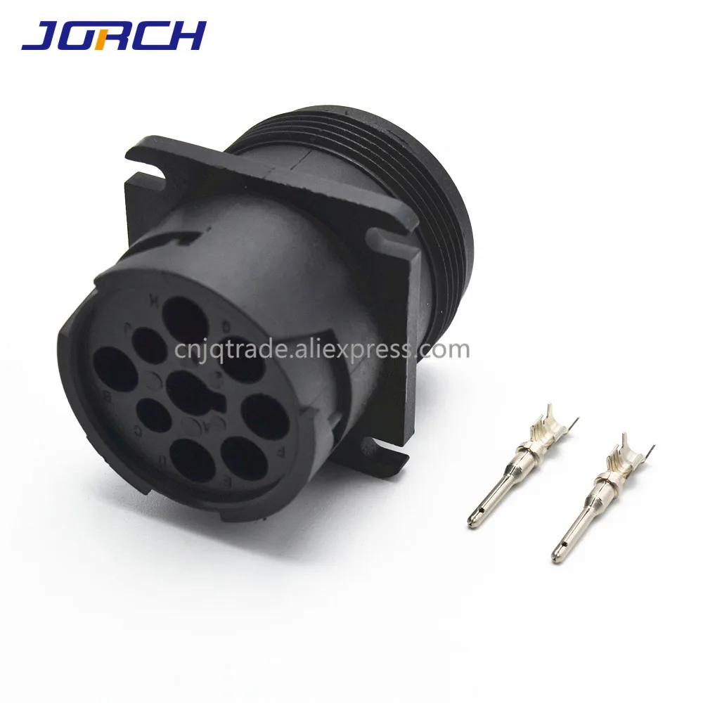 1set 9 pin  HD16-9-1939S HD10-9-1939P Deutsch  black  circular Aviation female male connector   for Track J1939