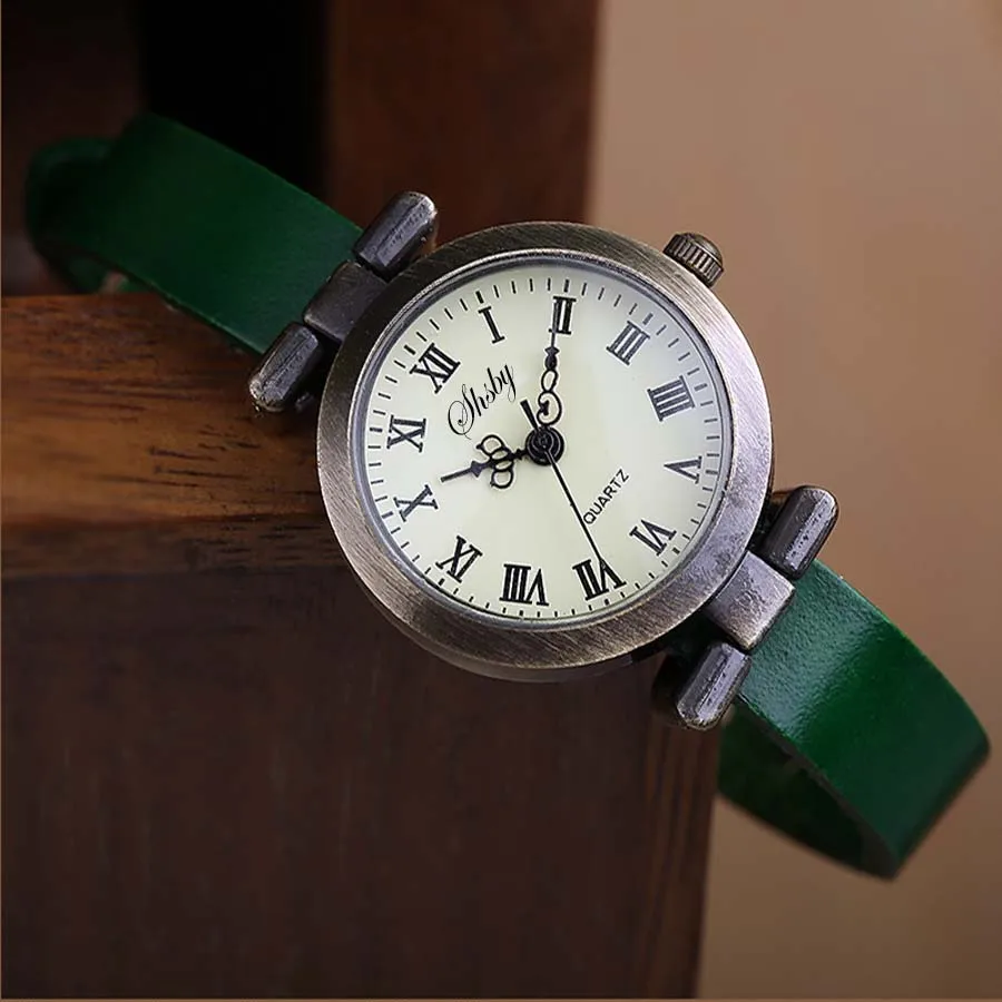 Shsby New Fashion Hot-Selling Cow Leather Female Watch ROMA Vintage Students Watch Women Dress Watches 11 Watches Wholesale