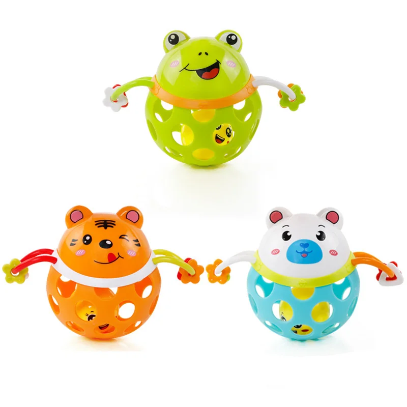 Newborns Baby Rattles Animal Educational Toys for 0 12 Months Infant Cartoon Tumbler Teether Toys Developmets Children Rattles