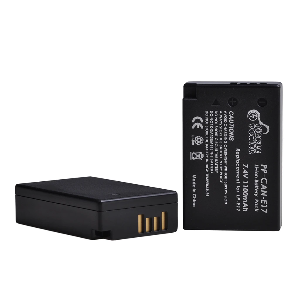 Pickle Power Digital Battery For Canon EOS 200D M3 M6 750D 760D T6i T6s 800D 8000D Kiss X8iLP-E17 LPE17 LP E17 +LED Dual Charger