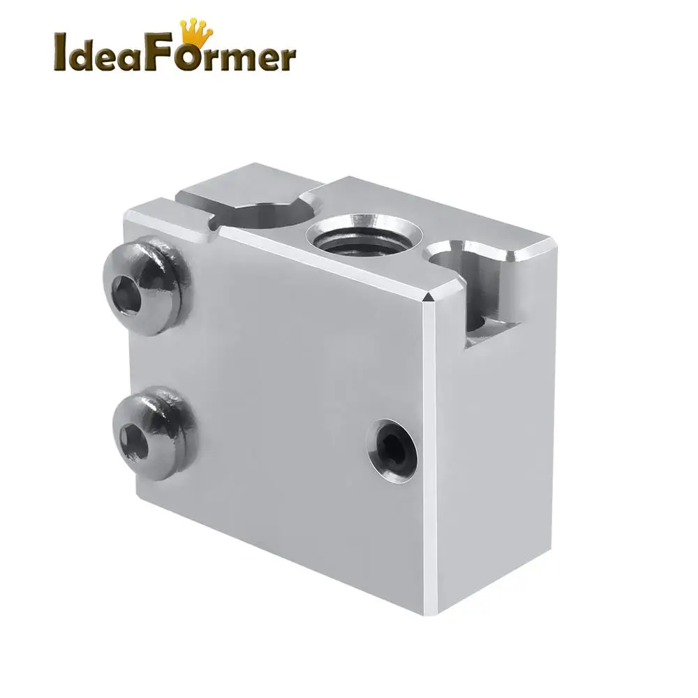 High Temperature PT100 Volcano Plated Auminium Heat Block For E3d Volcano Hotend 3D Printer Parts Heated for DDB Extruder Titan