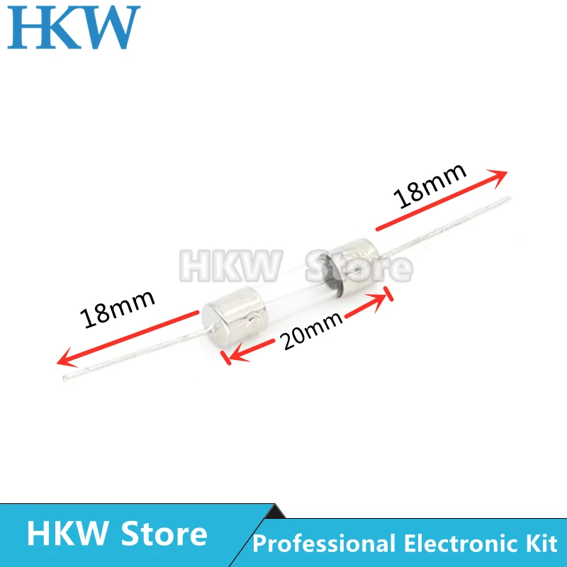 10pcs Fast-blow Glass Tube Fuse Fast Break With Pin 5X20mm 0.5A 1A 1.5A 2A 3A 3.15A 6A 6.3A 8A 10A 12A 15A 20A  Fuses Fusibles