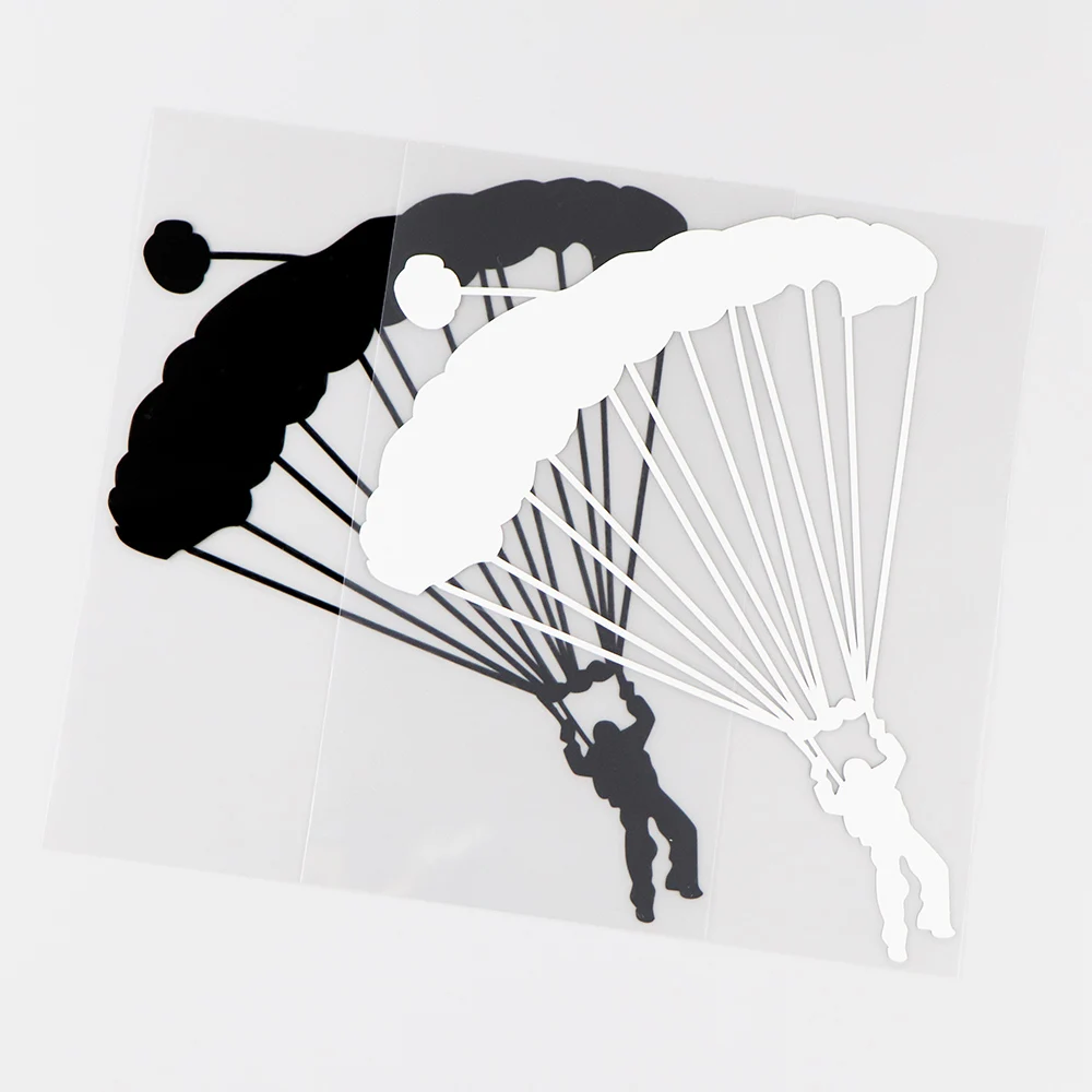 YJZT 15.6X13.6CM Paragliding Extreme Sports Decoration Funny Car Sticker Vinyl Decals Black / Silver 10A-0096