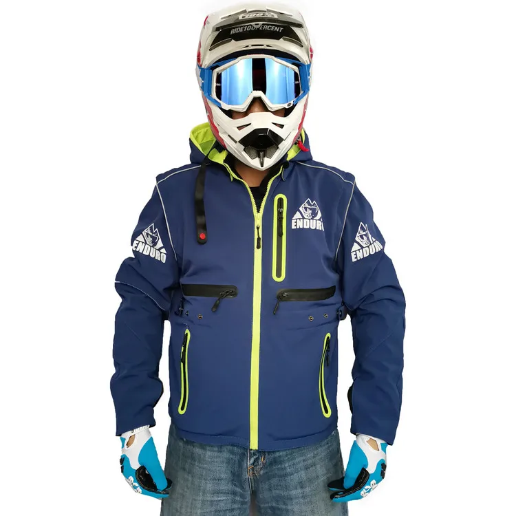 

Windproof Jacket Motocross Motorbike Downhill Bike Offroad Scooter Street Moto Blue Jackets