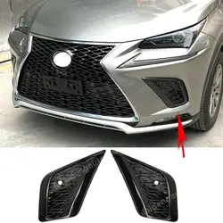 Fits For Lexus NX300h 2018-2021 ABS Sport Style Front Bumper Fog Light Cover Grille Frame Moulding Car Accessories 2PCS