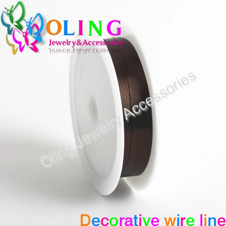 OlingArt 0,3 mm 20 m/Rolle Drahtlinie, gemischt, mehrfarbig, plattiert, Perlen, Basteln, DIY-Zubehör, Halsband, Halskette, Schmuckherstellung – Detail 1
