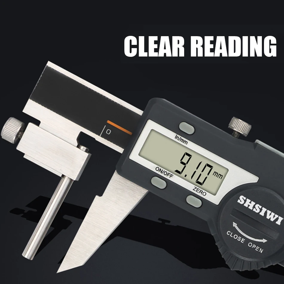 SH-5120 Wall Thickness Digital Caliper 0-150/200/300 Tube Measuring Wall Ruler