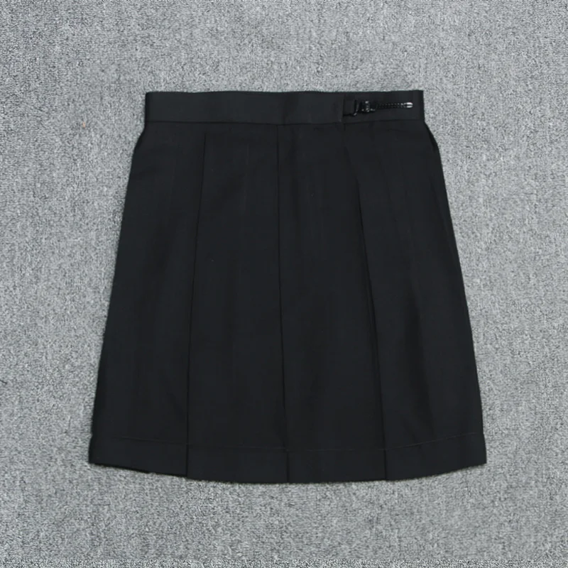 Japanese Korean School Dresses JK Uniform Eight Pleat Sailor Suit Pleated Skirt Half Skirt Grey Black Navy Blue Student Skirt
