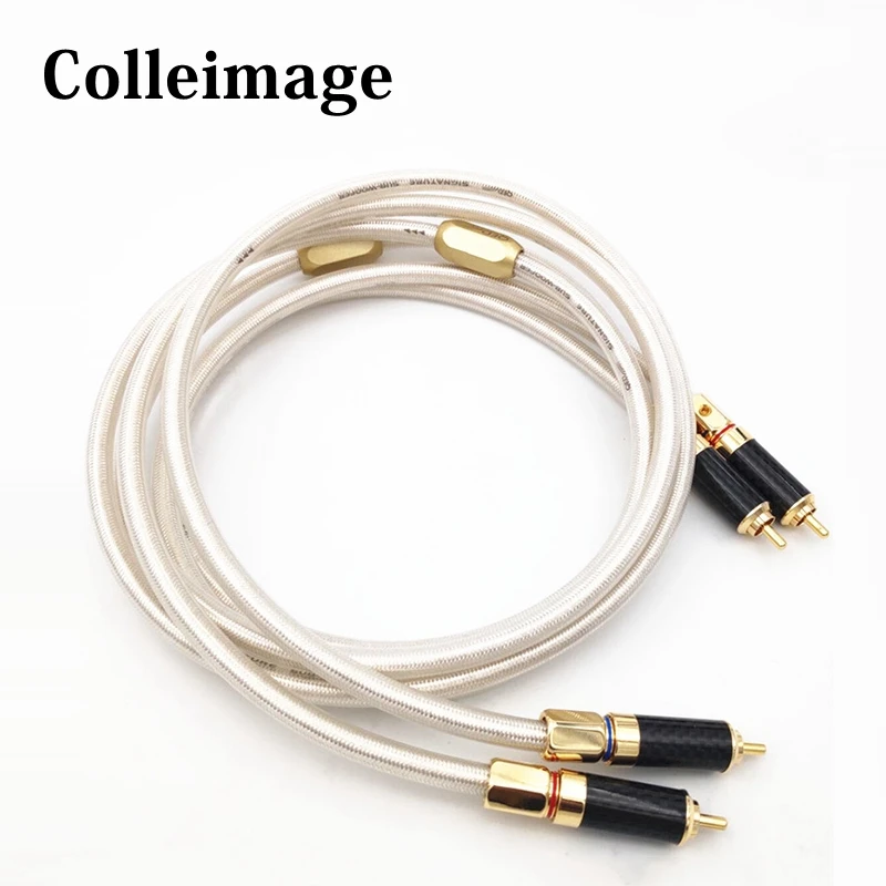 

1 pair Hifi carbon fiber Gold Plated RCA plugs QED Signature OFC Silver-Plated Interconnect Audio Amplifier CD DVD player RCA