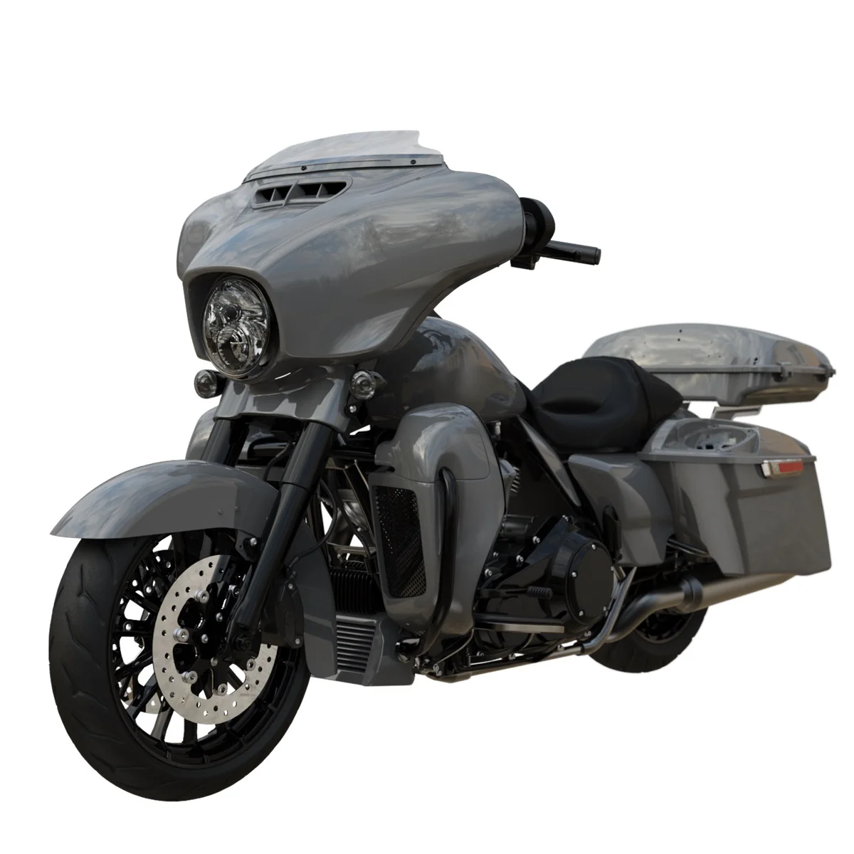 Motorcycle Body Work Kit For Harley Street Glide Special Electra Glide Ultra Limited CVO 2015-2020 Gunship Gray