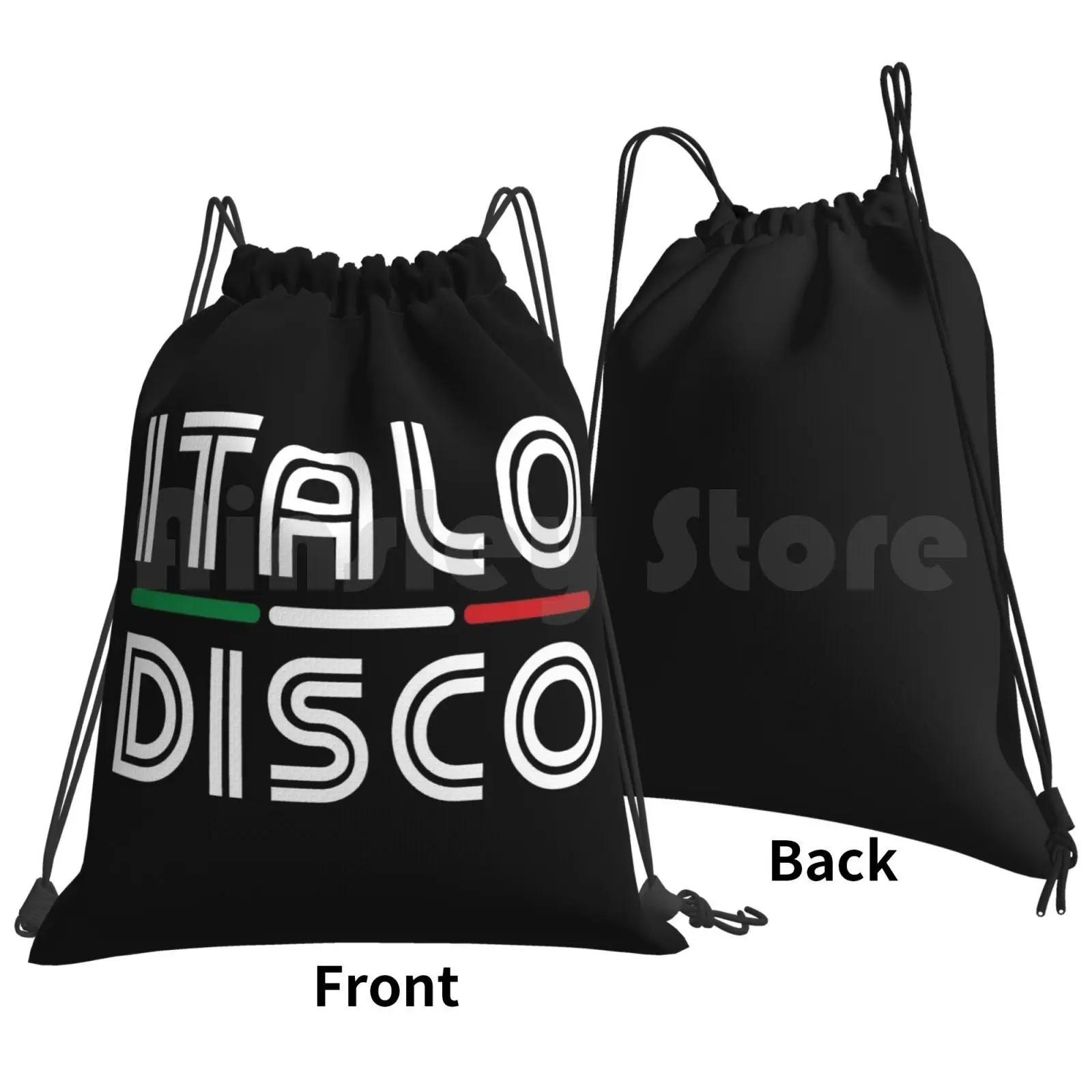 Italo Disco Backpack Drawstring Bags Gym Bag Waterproof Italo Disco Italodisco Retro 80s Eurodisco Italy Italo Music