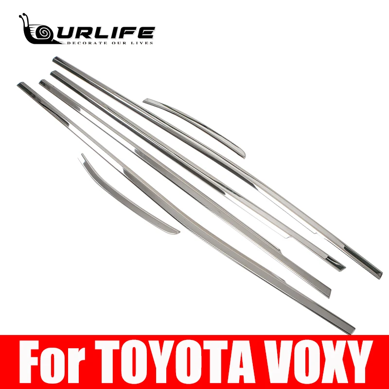 For TOYOTA VOXY R80 2018 2019 Body Styling Stick 304 Stainless Steel Window Garnish Window Strip Trim Accessories