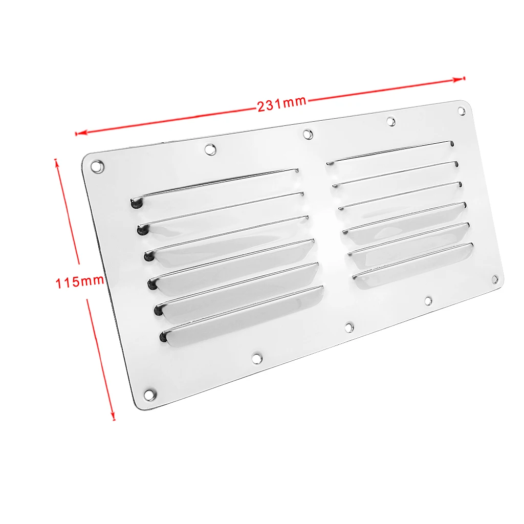 Rejilla para Sistema de Ventilación con Malla Protección de Acero inoxidable Grado Marino