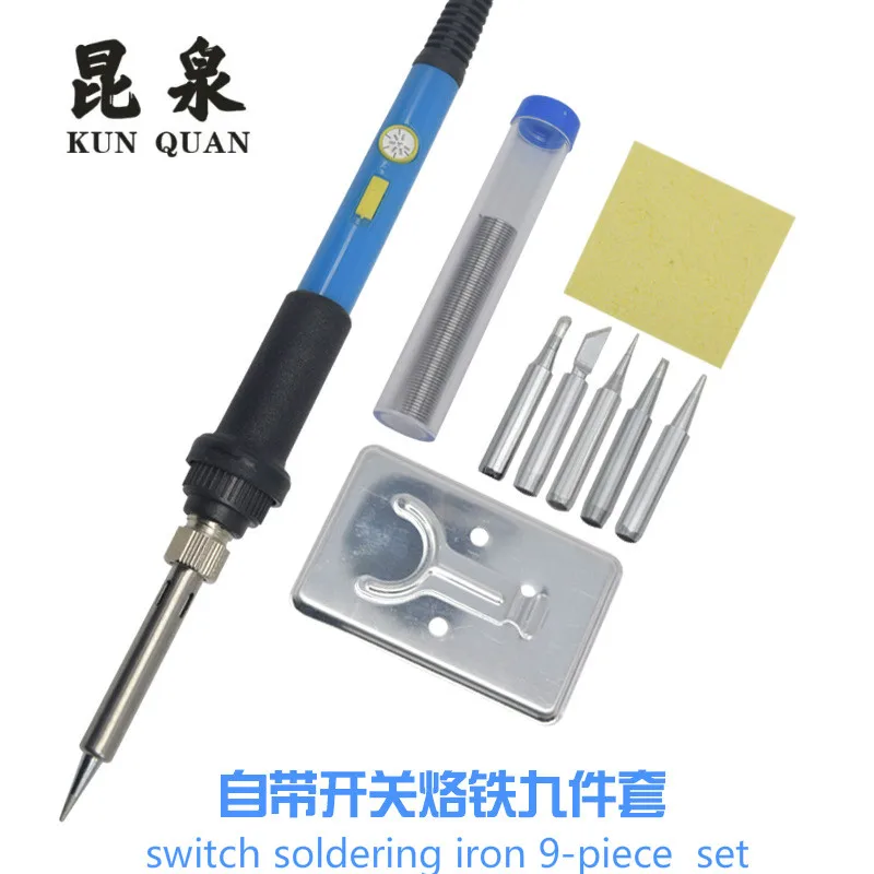ผู้ผลิตโดยตรงขาย110V ไฟฟ้า Soldering ชุดเหล็ก220v60w อุณหภูมิปรับ Soldering เหล็กอังกฤษ Gauge Welding