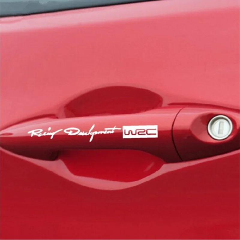 4X Car Styling Car Door Handle Decoration Sticker decal for Nissan Teana X-Trail Qashqai Livina Tiida Sunny March Murano Geniss