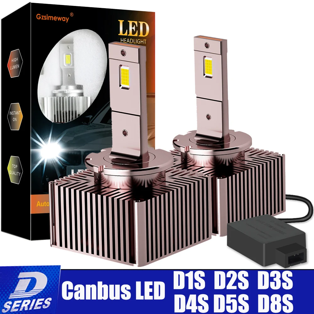 

2Pcs Canbus D3S LED Kit D1S D5S D2S D4S D8S 6500K Car Bulb Plug And Play Auto Headlight D2R D4R No error LED Conversion