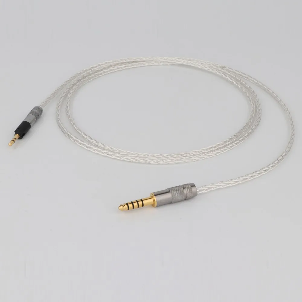 Preffair Stecker auf Stecker, symmetrisches 8-adriges OCC-versilbertes Kopfhörerkabel für HD598 HD559 hd569 hd579 hd599 hd558 hd518 – Detail 6