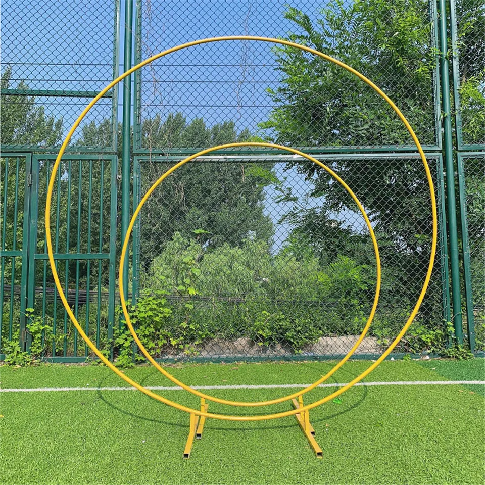 

Wrought Iron Wedding Mariage Round Backdrop Arch Stand Birthday Party Diy Decoration Stage Circle Arch Outdoor Background Frame