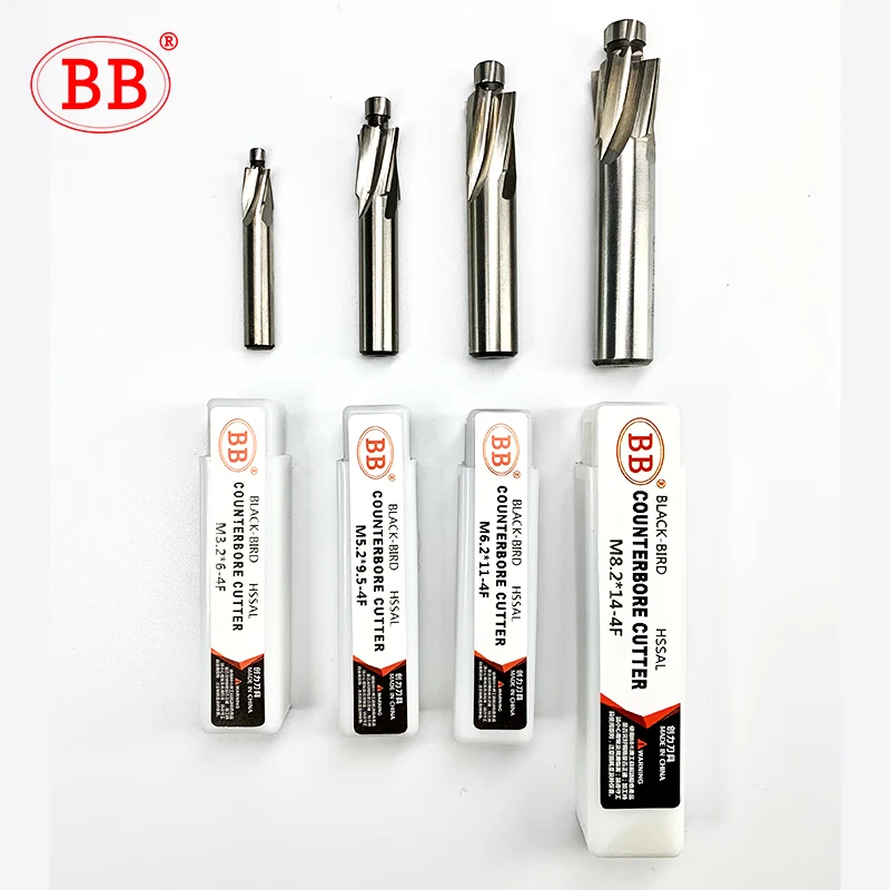 Imagem -03 - Ferramenta de Fresagem de Extremidade Contraponto Hss M3-m16 para Furos de Parafuso Plano Tampas de Parafuso Tampa do Ejetor Countersink bb