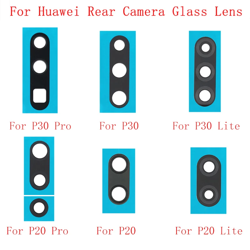 Huawei p30 pro p30 lite p20 pro p20 lite p smart用リアカメラレンズ,ステッカー付き