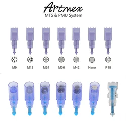 100pcs Artmex V3 V6 V8 V9 V11 A3 Needle MTS Semi permanent makeup tattoo machine needle tip M9 M12 M36 M42 P18 N