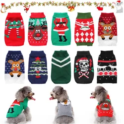 Pet Cat Sweater Cat Clothes For Small Dog Clothes Christmas Dog Sweater Cats Coat Halloween Warm Pet Jacket Knitting Costume 35