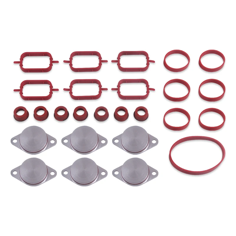 Swirl Flap Blanks Plate & Intake Inlet Manifold Gasket Seal For BMW M57 E39 E60 E46 E38 E53 E83 E65 E61 E65 E70 E71 E92 X3 X5 X6