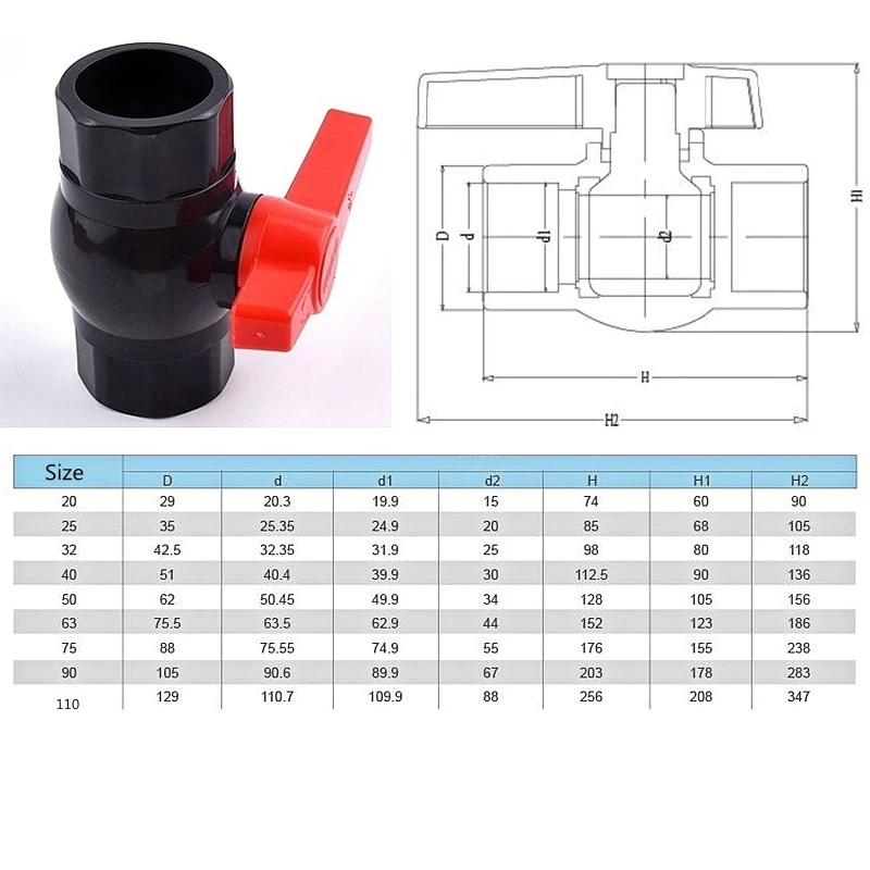 1pc I.D 20 ~ 50mm rura PVC zagęszczony Octagon gniazdo Adapter złącza zaworu kulowego nawadnianie ogrodu akwarium złącza