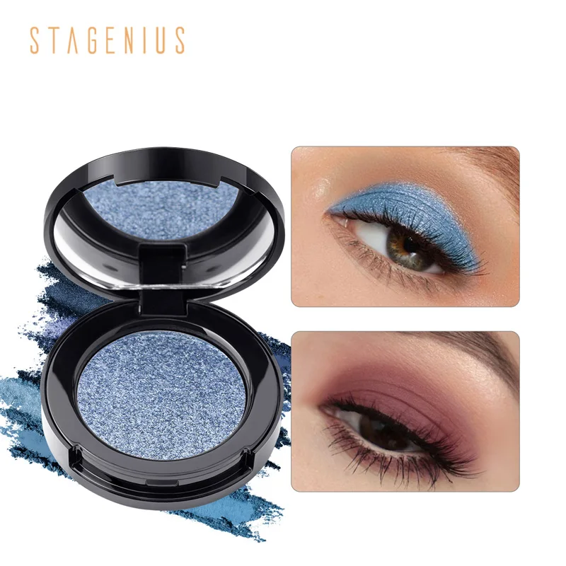 STAGENIUS 16 Colors Makeup Eyeshadow Matte Giltter Shadows Easy to Blend Long Lasting Waterproof Baked Eye Shadow Palette