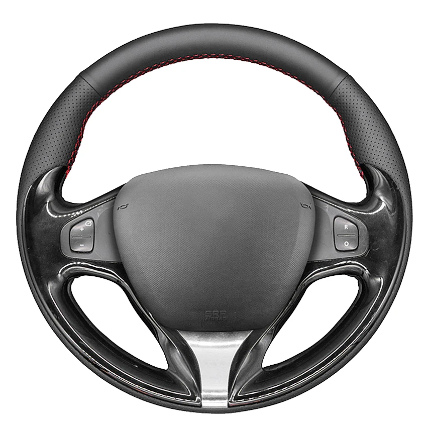 

Black Genuine Leather Car Steering Wheel Cover For Renault Clio 2013-2016 Captur 2013-2015 Renault Samsung QM3 2013-2015