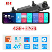 4GB+32GB Car DVR Camera 4G Android 8.1 Stream RearView Mirror 12inch 1080P Drive Video Auto Recorder Registrator Dash Cam