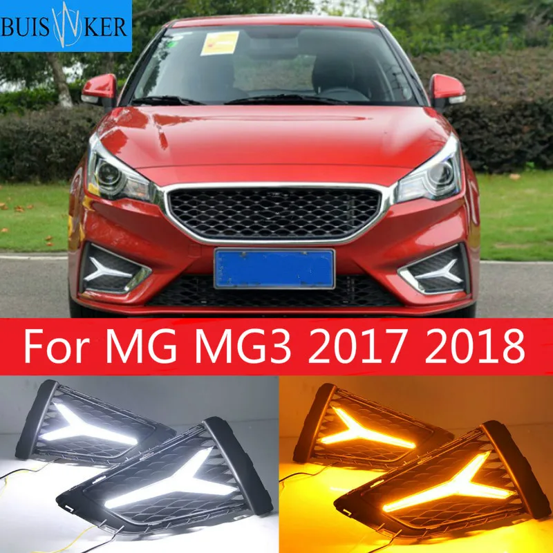 

For MG MG3 2017 2018 Yellow Turning Signal Waterproof ABS 12V Car DRL LED Daytime Running Light