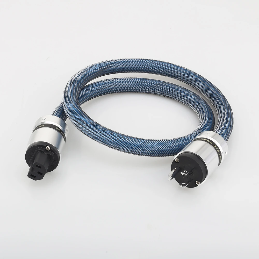 Audiocrast-Cable de alimentación de Audio Hifi Chapado en plata, alta calidad, P112 + DW15, con enchufe estadounidense