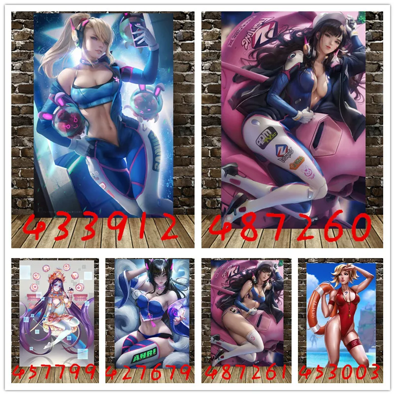 Overwatch Dva Game Poster Canvas Oil Painting Anime Poster Wall Scroll Canvas Wall Stickers Wall paper Home Decoration Painting