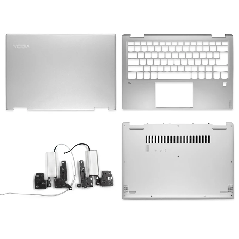 

NEW Lcd Back Cover/Palmrest/Bottom Case/Hinges For Lenovo Yoga 720-13 720-13IKB Laptop Rear Lid Top Back Cover Silver