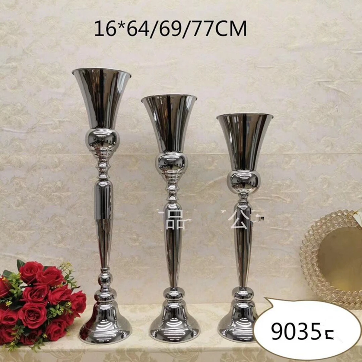 13pcs)Gold Church Flower Stand Centerpiece Flower Stand For Wedding Table AB0380