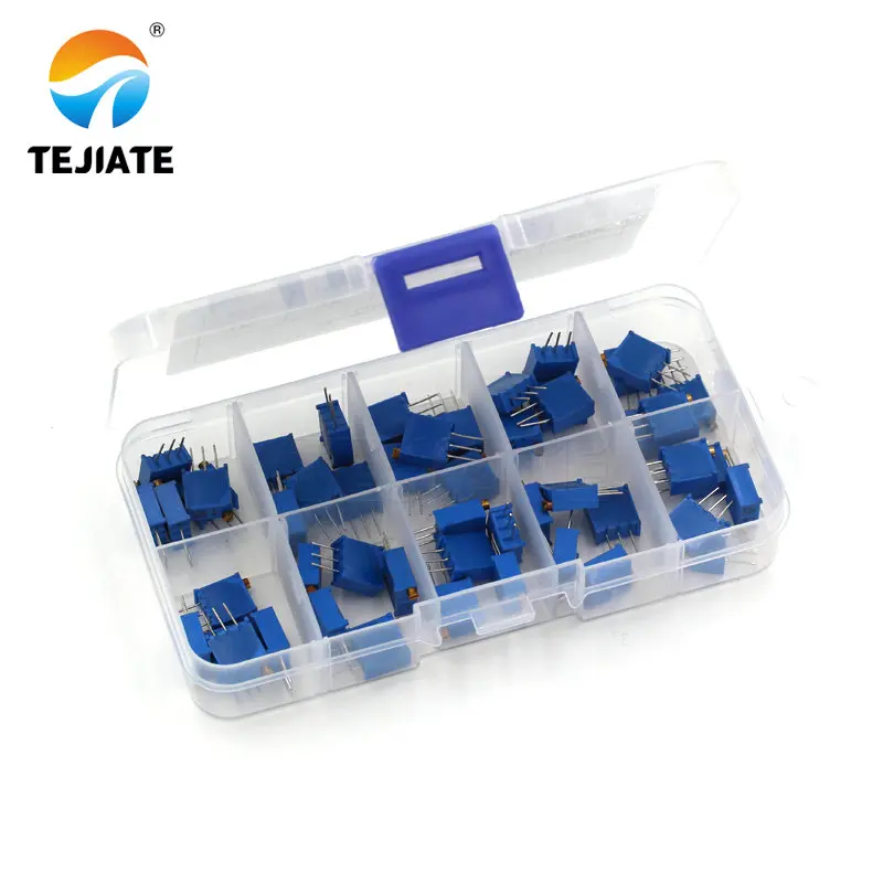 3296W Multiturn Trimpotentiometer Kit High Precision 3296 Variabele Weerstand Met Gratis Doos Elektronische Diy Kit