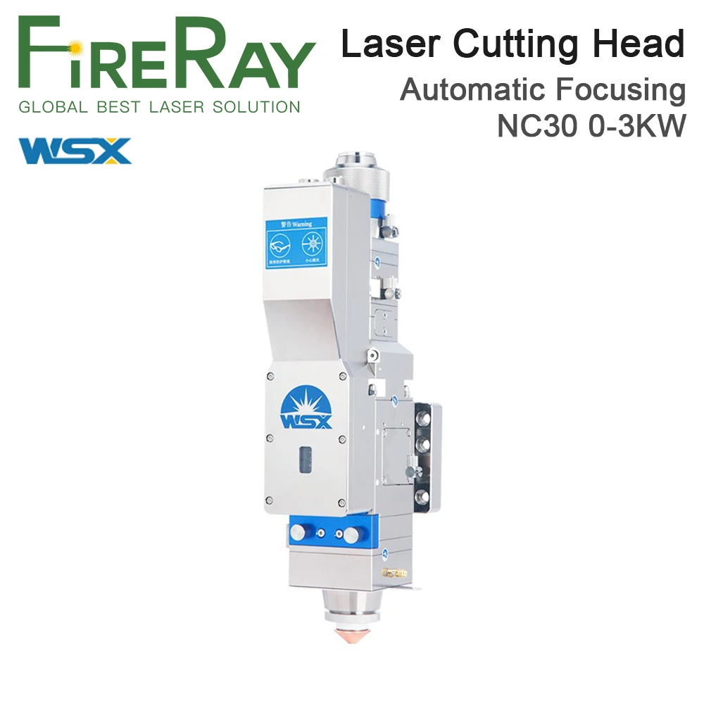 FireRay WSX 0-3KW Automatic Focusing NC30 Fiber Laser Cutting Head Max Laser Power 3000W for Laser Metal Cutting