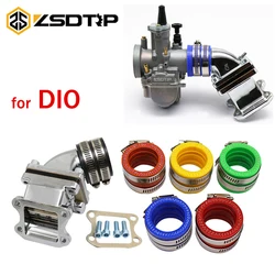 ZSDTRP 범용 알루미늄 기화기 흡기 매니폴드 인터페이스, 혼다 DIO50 AF34 35 38 스쿠터 수리