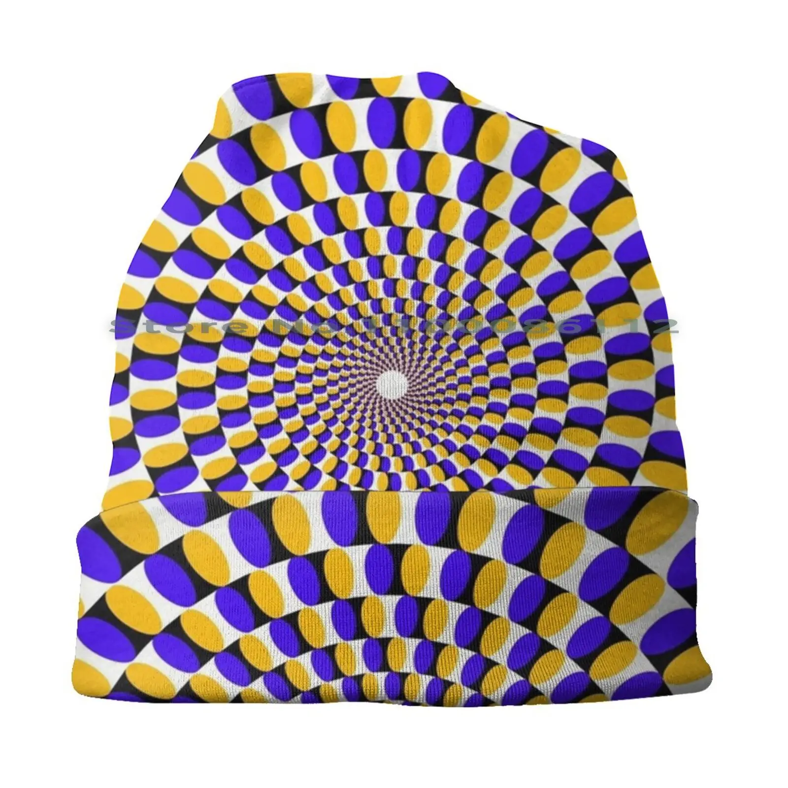 Hypnotic Spiral Beanies Knit Hat Psychedelic Spiral Tunnel Hypnosis Hypnotic Universe Space Circle Pattern Brimless Knitted Hat