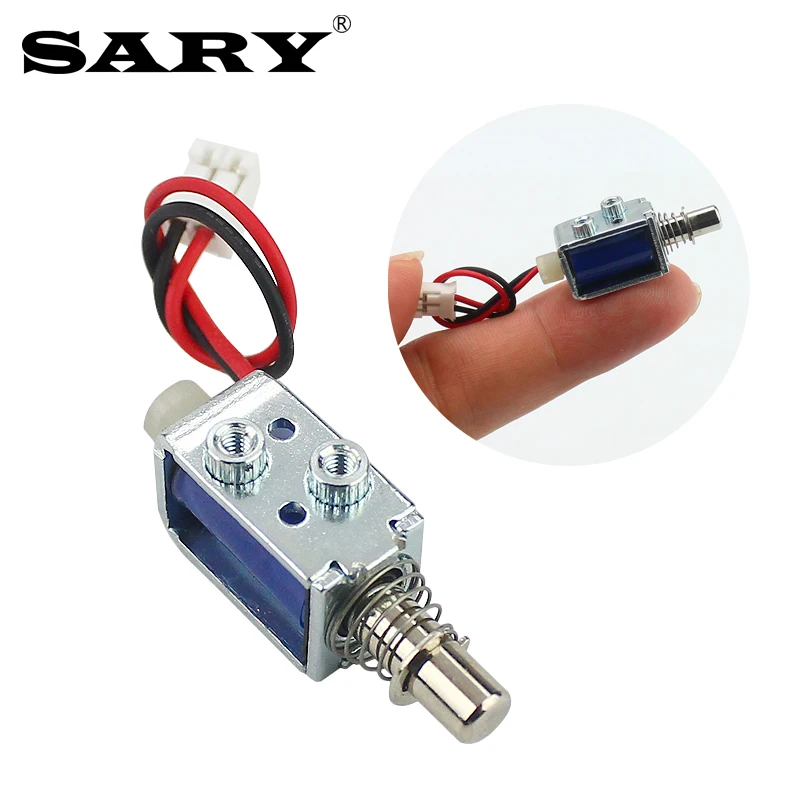 Mini DC 5V Electric Control Lock Ultra-small 12V Electric Bolt Lock Mini Electromagnetic Coil Electromagnet Telescopic Rod