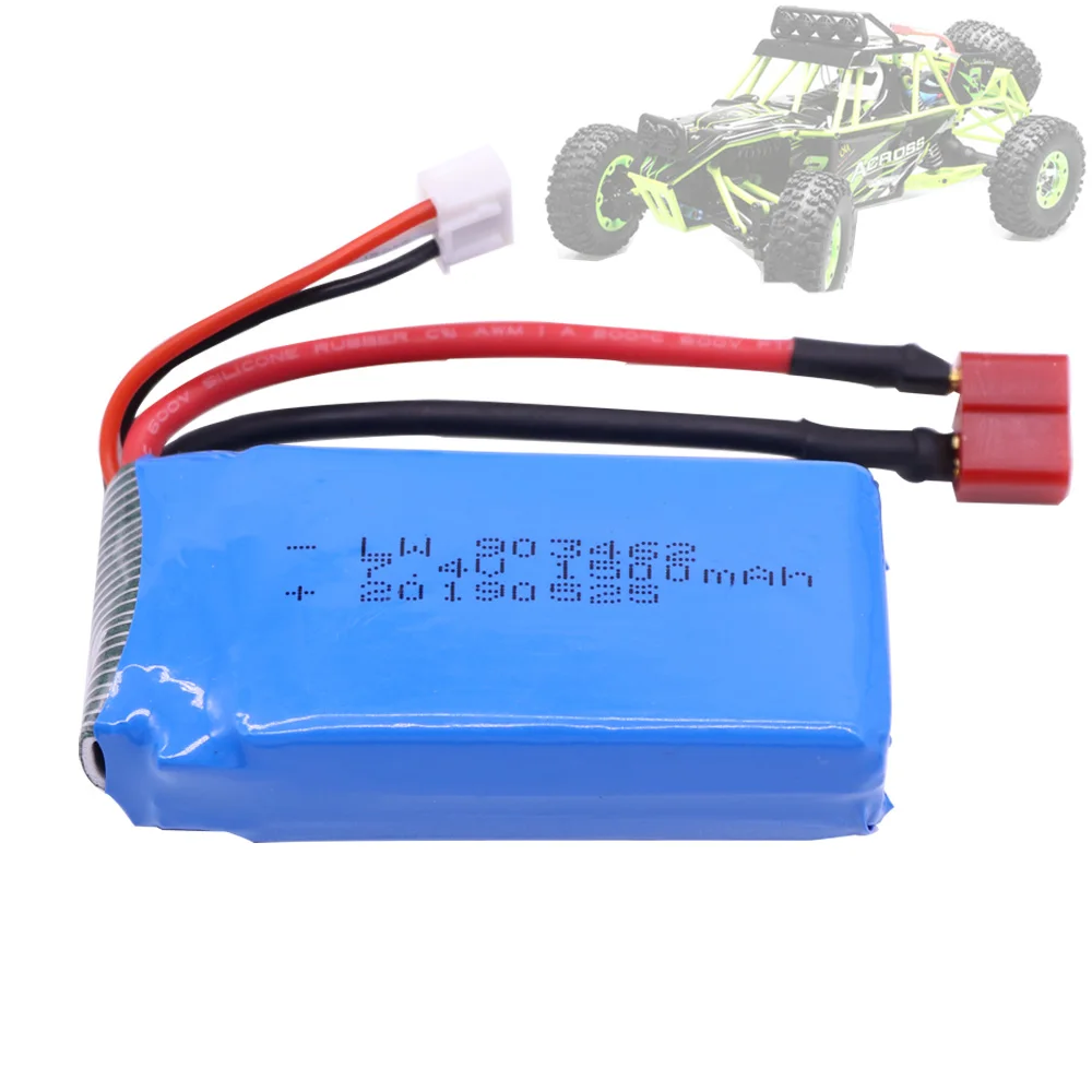 

7.4V 1500mAh Lipo Battery T Plug For Wltoys 12423 12428 Crawler Car Battery 7.4 V Lithium battery 903462 for 12428 RC toys parts