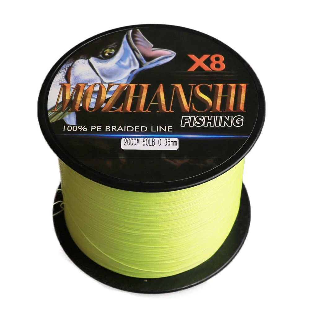 MOZHANSHI 2000M 8 Strands PE Multifilament Braided Fishing Line Wire