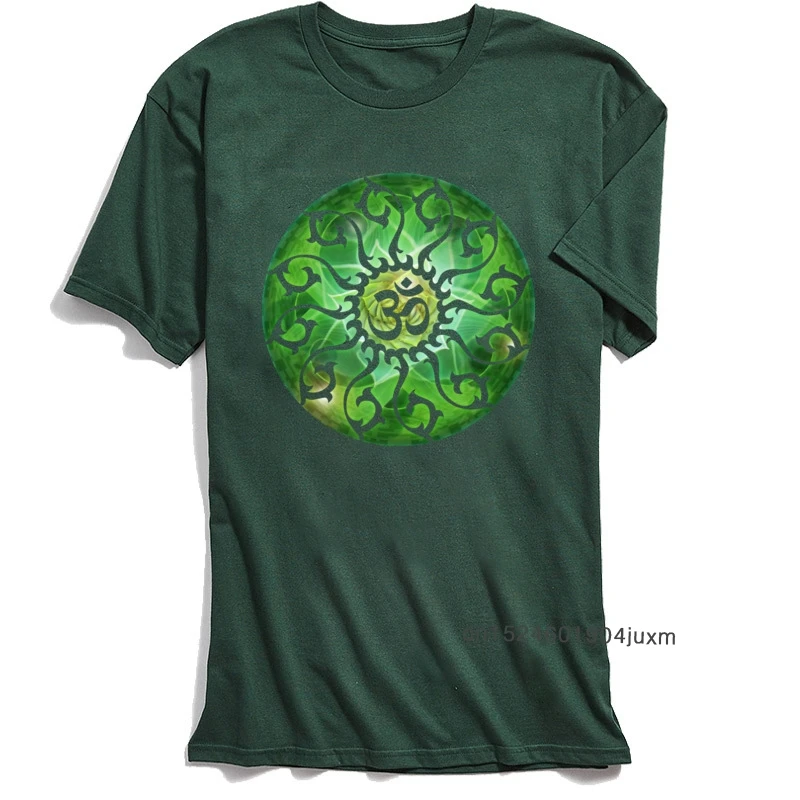 On Sale T Shirt for Men Om TShirt Garden Ohm Summer Short Sleeve T-Shirt Thanksgiving Day Clothing 100% Cotton Tops Green