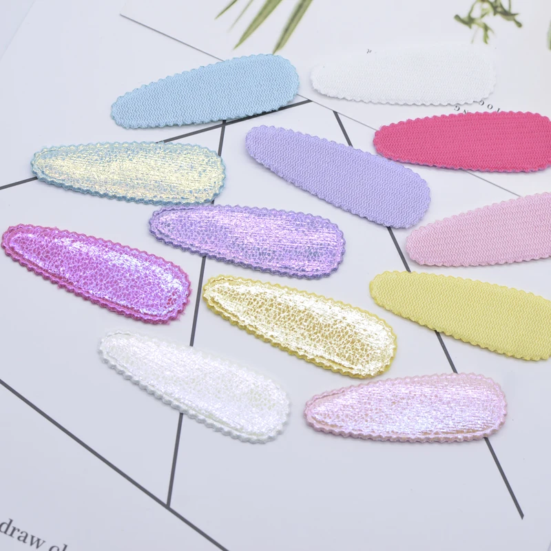 24Pcs/set Shiny Lace Waterdrop Clip Applique for DIY Craft Handmade Sewing on Patches Headwear Hairpin Side Clip Patch Accessory