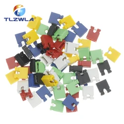 60 Stück bunte Pin Header Standard Computer Jumper Blocks Stecker 2,54 mm 3 1/2 Festplattenlaufwerk Motherboard Erweiterungskarte