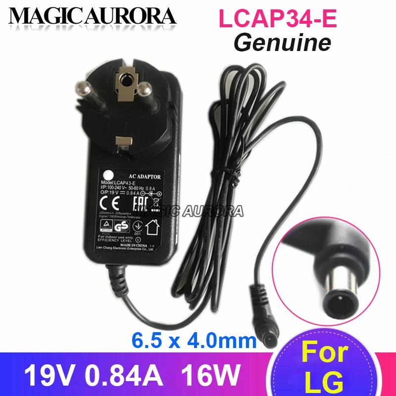 

Genuine EU 19V 0.84A 16W LCAP34-E AC Adapter Charger For LG ADS-18FSG-19 EAY63032003 EAY63032011 19M38D 19M38A 22MK430H 20M37D-B