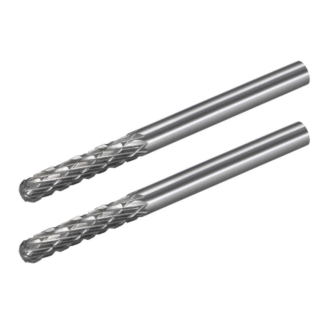 Uxcell 2Pcsคาร์ไบด์Burrsคู่ตัดโรตารี่รูปทรงกระบอกตัดBurrs 1/8 "ShankสำหรับDie Grinderเจาะบิต