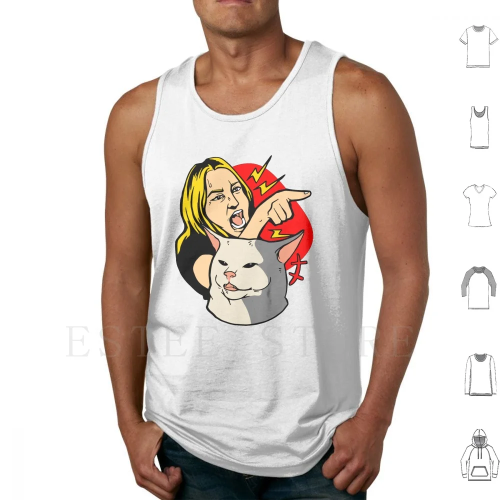 Woman Yelling At Cat Meme Tank Tops Vest Sleeveless Woman Yelling At Cat Woman Yelling Woman Yelling At Cat Meme Meme